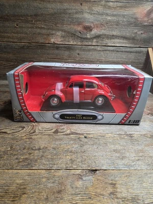 Road Signature 1967 Volkswagen Red Die Cast Beetle Car In Box  - Image 1 of 4