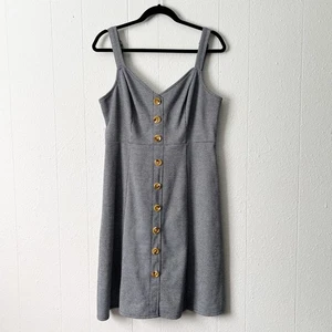 ModCloth Womens Babydoll Dress Large Empire Career Dark Academia Preppy Y2K  - Picture 1 of 12