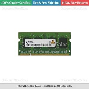 HYS64T64020EDL-3S-B2 Qimonda 512MB SODIMM Non ECC PC 5300 667Mhz - Picture 1 of 1