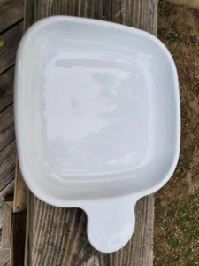 Corning Ware Grab It Square Plate, P-185-B White, oven or microwave safe, PYREX  - Picture 1 of 4