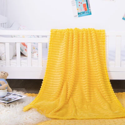 Manta de cuna de franela ultra suave cálida para bebé aspecto simple bien cosido Foto 1 de 4