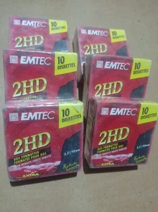 EMTEC 10 DISQUETES 2HD DOS FORMATEADOS FORMATÉE POUR DOS ALTA DENSIDAD/ALTA DE #6 - Imagen 1 de 6