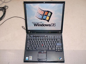 Vintage IBM Thinkpad R50 Laptop Windows 98 SE Gaming, 14" LCD, Works Great