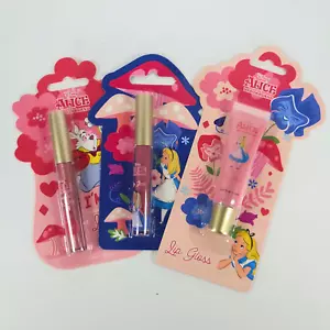 NEW- Disney Alice in Wonderland Lip Glosses (Set of 3) - Picture 1 of 7