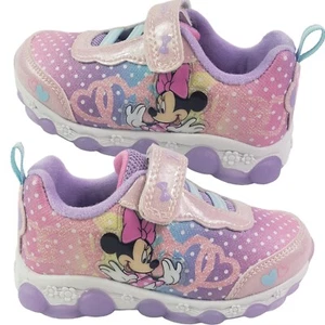 Disney Minnie Mouse Girls Light Up Light Up Shoes Size 11 (19cms) New - Picture 1 of 24