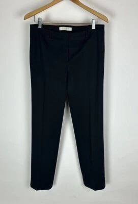 Miu Miu Black Straight Leg Dress Pants, Size It 44 Zip Closure Belt Loops - Image 1 of 4