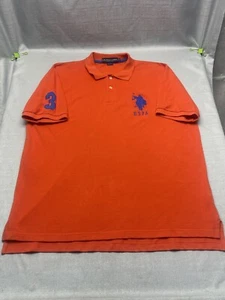 Ralph Lauren U.S. Polo Assn. 3 Button Polo Shirt Mens XL Orange W/Big Pony - Picture 1 of 17