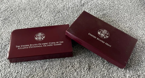 1995 U.S. Proof Mint w/ Silver ONE Dollar Olympic Coin ATLANTA GAMES Cover