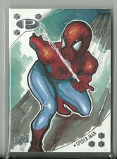 2017 Upper Deck Marvel Premier Sketch Card Spider-Man by Elise Priola Strong