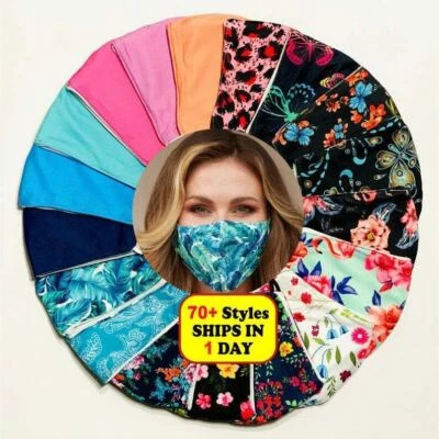 3 PACK Filter POCKET HANDMADE classic flower fruit fun mix ADULT FACE COVER MASK - Image 1 of 4