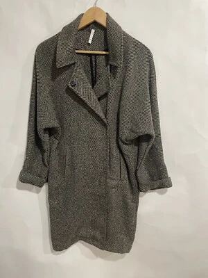 Willow глины пальто XS в полоску середины Leght Anthropologie коричневый / бежевый - Изображение 1 из 4