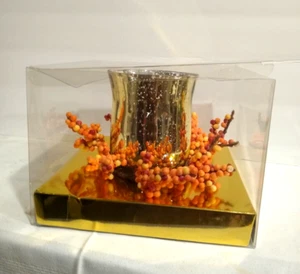Fall Autumn Votive Candle Holder with Fall Berries - Picture 1 of 2