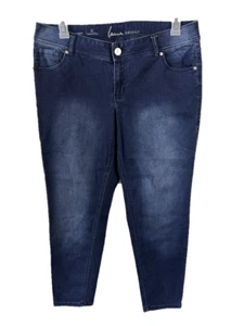 Lane Bryant jeans size 14 skinny Genius Fit blue denim 4 pockets 28" inseam - Picture 1 of 5