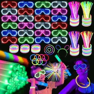 248 PCS Glow Party Supplies,New Year Party Favors 24PCS Foam Glow Sticks, 24P... - Picture 1 of 6