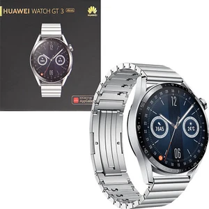 Huawei Watch GT 3 (46mm) Elite Steel GPS + Bluetooth Smartwatch NEW - Afbeelding 1 van 3