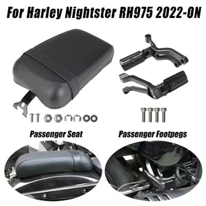 Pillion Seat For Harley Nightster RH975 2022-ON +Passenger Footpegs Mounting Kit - Picture 1 of 23