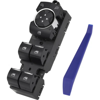Power Window Switch Button for 2013-2020 Ford Fusion DG9Z14529AA Blue LED 3 Pins - Imagem 1 de 4