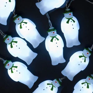 Il Pupazzo di Neve Stringa Luci 10pz LED Illuminazione Decorazione Natalizia Decorazione Interno - Foto 1 di 24