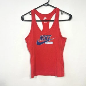 Nike 1972 Red Racerback Tank XS Women's Cotton Blend Retro Sporty Y2K Athletic - Picture 1 of 7