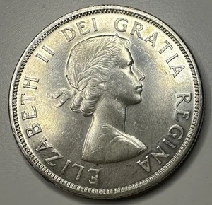 1958 Canada Totem Pole Dollar T9 - Imagen 1 de 2