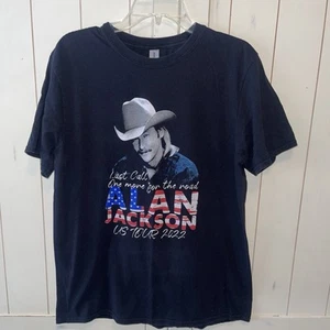 Camiseta Alan Jackson Tour 2022 Last Call Tour Negra One More For The Road Talla L - Imagen 1 de 4