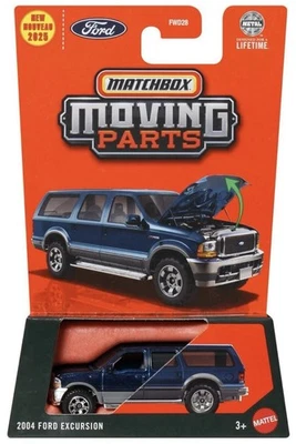 2025 MATCHBOX MOVING PARTS 2004 FOR EXCURSION BLUE SUV OPENING HOOD CASE G - Image 1 of 2