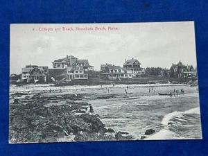 1912 Kennebunk, ME Postcard - Cottages and Beach Kennebunk Beach Maine - Picture 1 of 2