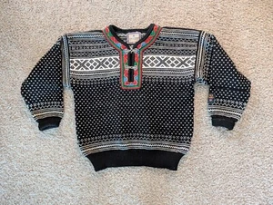 $370 DALE OF NORWAY Setesdal Fully Clasp WOOL Nordic CARDIGAN SWEATER XS Stains - Picture 1 of 15