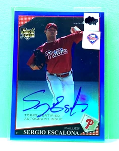 Sergio Escalona 2009 Topps chrome blue refractor auto SP /199 rookie card - Picture 1 of 1