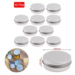 10pcs 30ml Small Mini Round Metal Tin Can Box Jar Jewelry Candles Container&Lids - Picture 1 of 12