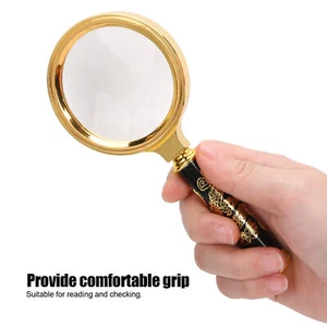 7X Magnifying Glass 70mm Vintage Handheld Magnifier For Reading Use - Picture 1 of 19