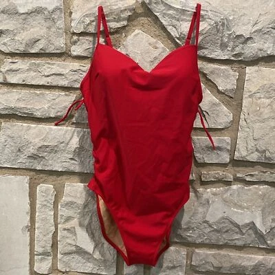 Newport News Red 1 Piece Swim Bathing Suit 14 - Image 1 of 4
