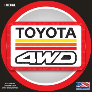 4WD Retro Decal FITS on all Toyota Lovers - Picture 1 of 4