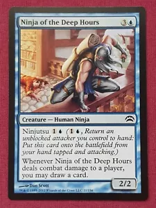 Magic The Gathering PLANECHASE 2012 NINJA OF THE DEEP HOURS blue card MTG - Picture 1 of 2