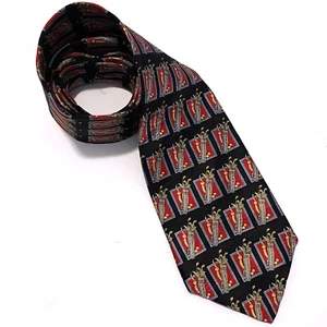 Museum Artifacts Men's 100% Silk Handmade Golf Bag Clubs Print Necktie 4" x 58" - Picture 1 of 7