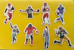 NFL Football Stickers Josh Allen Mahomes Luck Aaron Jones Wilson Witten Kamara - Picture 1 of 54