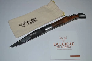Laguiole Aubrac Taschenmesser mit Korkenzieher 12cm Griffschalen aus  Weinrebe - Bild 1 von 6