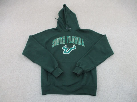 USF Bulls Sweater Adult Extra Small Green South Florida Football Sweatshirt Mens Cover