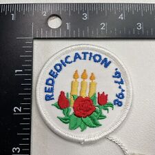 1997-1998 Flowers And Candles REDEDICATION Girl Scouts Patch 20R3
