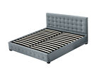 Levede Wooden Bed Frame Double Queen King Fabric Storage Mattress Base Gas Lift