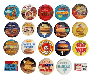 De colección 1980 McDonald's Canadá 10 diferentes botones pinback para empleados PIEDRA - Imagen 1 de 22