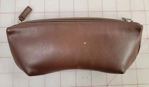 Levenger Double Eyeglass Leather Belt Loops Travel Padded Zip Soft Case - Picture 1 of 3
