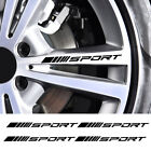 4pcs Sport Style Car Rims Wheel Hub Racing Sticker Graphic Decal Strip Black Diy