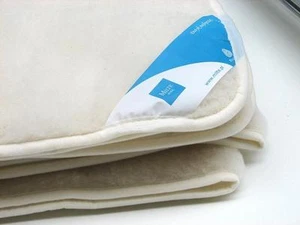 MANTA INTERIOR LANA MERINO 100% NATURAL, COLCHÓN TOPPER TODAS LAS TALLAS CORREAS ESQUINA - Imagen 1 de 4