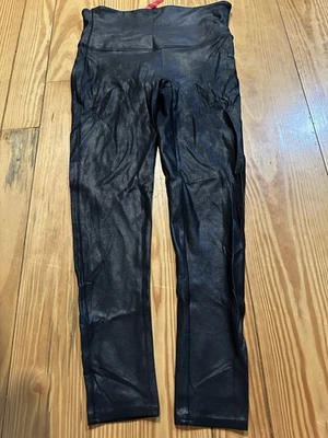 Leggings Spanx imitación cuero para mujer XL negros Foto 1 de 2