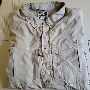 Drake Button Up Shirt Khaki Polyester Short Sleeve Vented 4XL - Picture 1 of 6