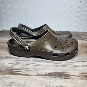 Crocs Classic Chocolate Brown Clogs Mens Size 11 (10001) - Picture 1 of 16
