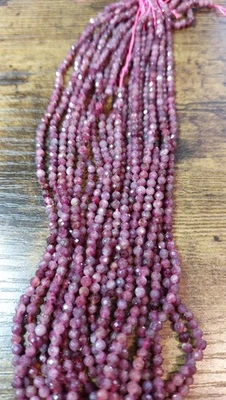 Natural Red Tourmaline Beads 3mm - Image 1 of 4