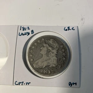 1812 capped bust half dollar Large 8 - Picture 1 of 7