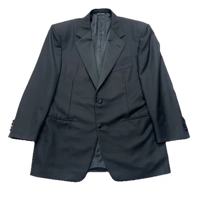 Canali Italy Men's Wool Tuxedo Blazer Jacket Black Size 40S 50EU Made in Italy - Image 1 of 4